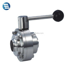 Food Grade SS304 SS316L Sanitary Manual Butt Weld  Tri Clamp Thread  Butterfly Valve